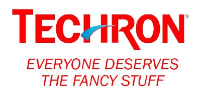 In bold red writing, the powerful engine cleaning product name, Techron®, is proudly promoted, followed by the campaign slogan 'Everyone Deserves the Fancy Stuff''