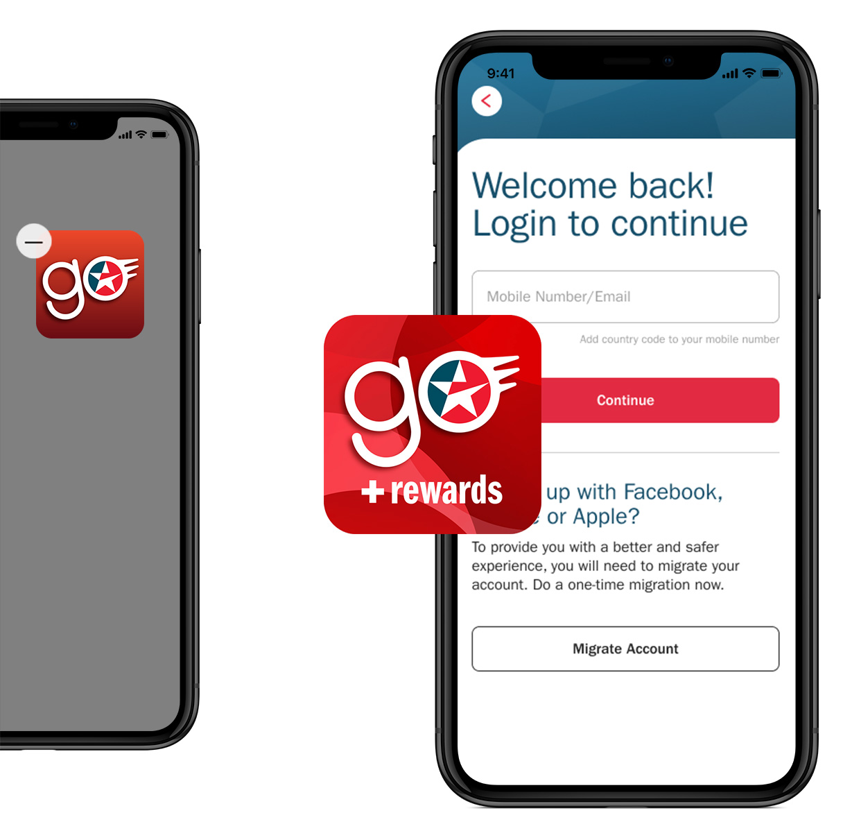 CaltexGO app create password page