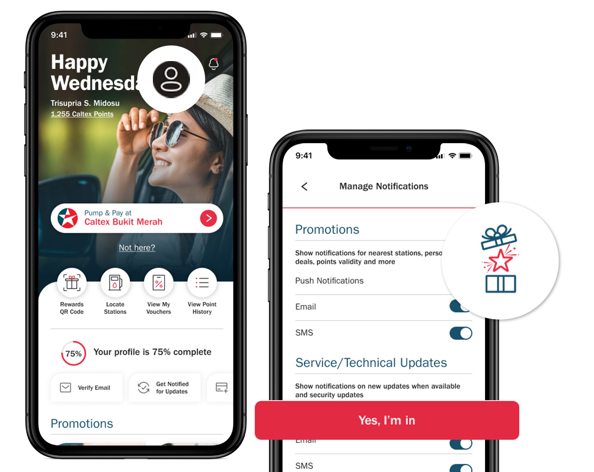 CaltexGO app rewards summary page
