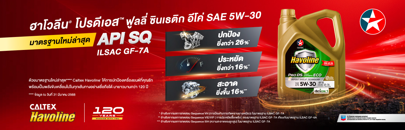 คาลเท็กซ์ ฮาโวลีน มาตรฐานใหม่ล่าสุด API SQ