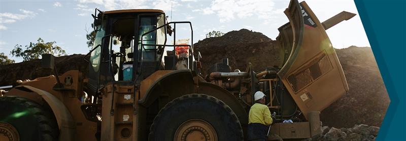 Yellow construction vehicle onsite