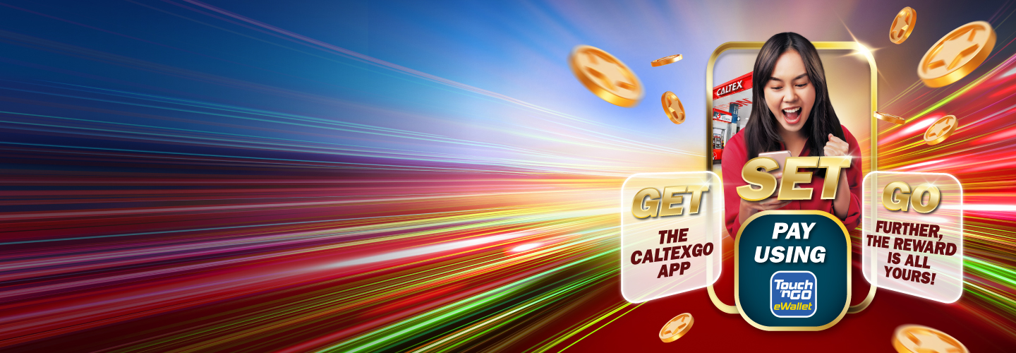 Lady smiling while using mobile phone with Touch 'n Go rewards