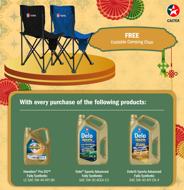 Caltex Havoline Kongsi Raya 2026 Camping Chair Free Gift