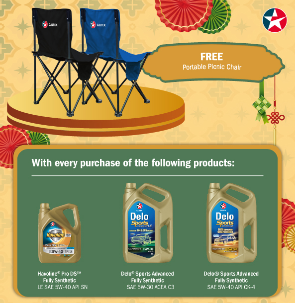 Caltex Havoline Kongsi Raya 2026 Camping Chair Free Gift