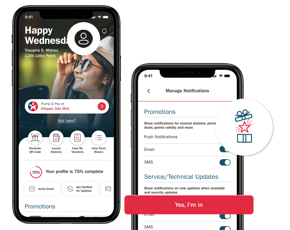 CaltexGO app rewards summary page