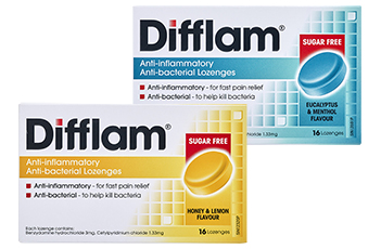 Difflam Anti-Bacterial Lozenges 16s (Eucalyptus & Menthol/Honey & Lemon)