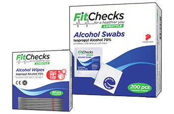FitChecks Alcohol Wipes 50s/Swabs 200s